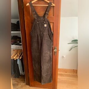 Women’s brown Carhartt overalls
